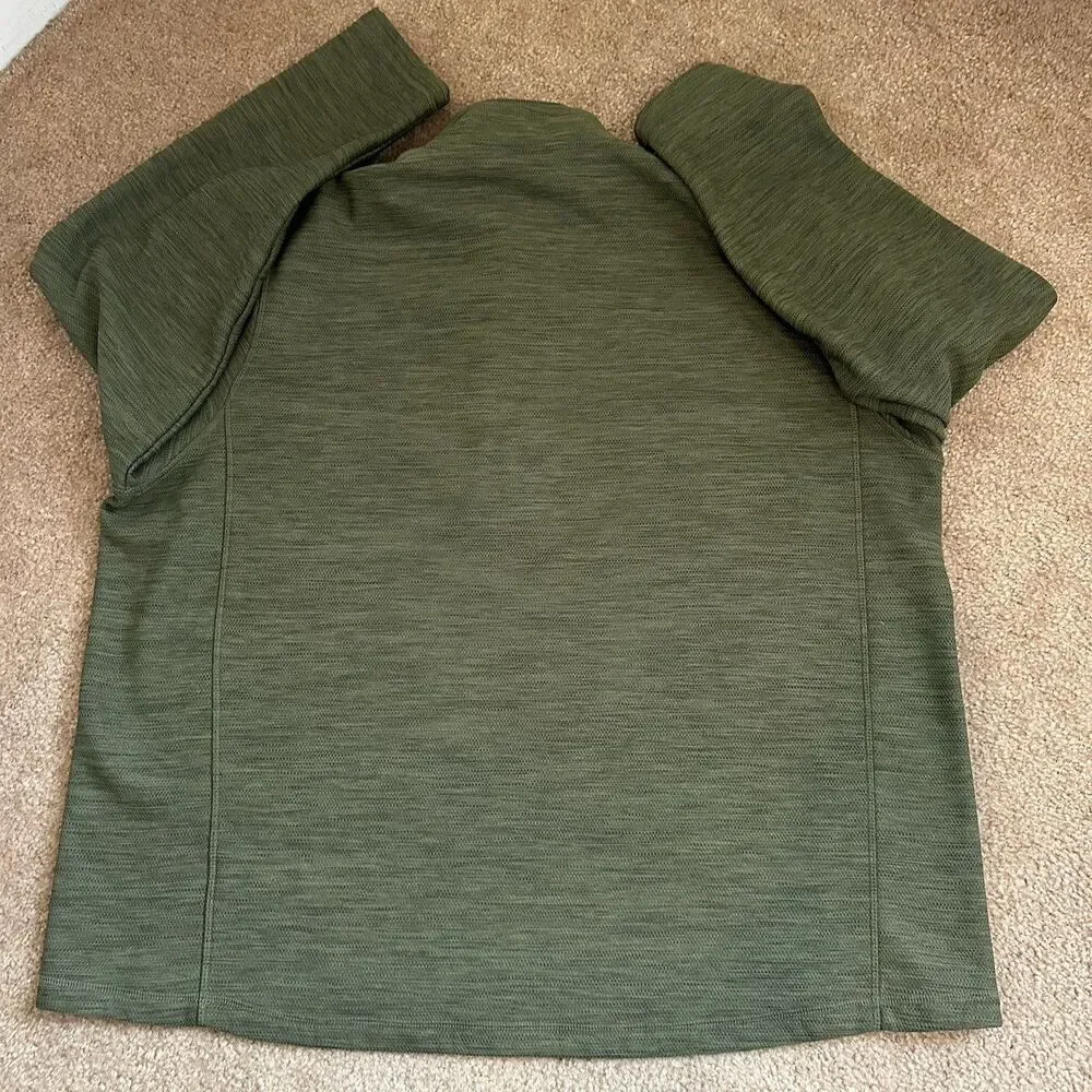 Orvis Sharptail Quarter Button Elbow Shoulder Patch Fleece Sweater Gray Size XXL